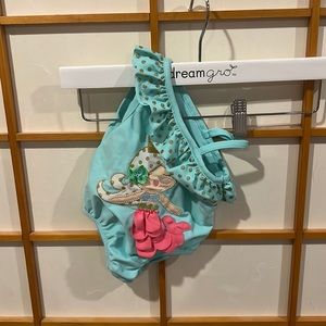 6-9 month mudpie baby girls swimsuit
